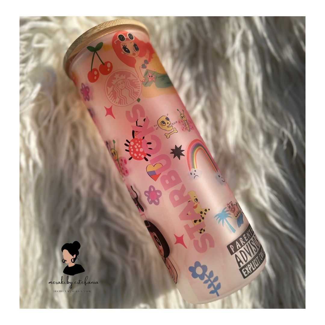 Strip Love Manana Sera Bonito Frosted 25 oz Tumbler.
