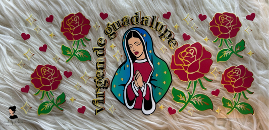 Virgen De Guadalupe 16 oz Glass Wrap