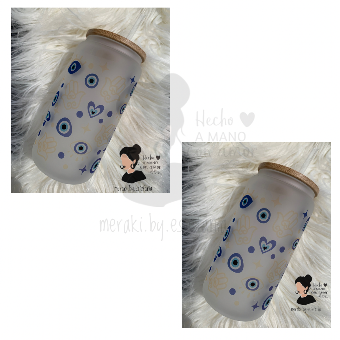 Blue Evil Eye Libbey 16 oz. Cup