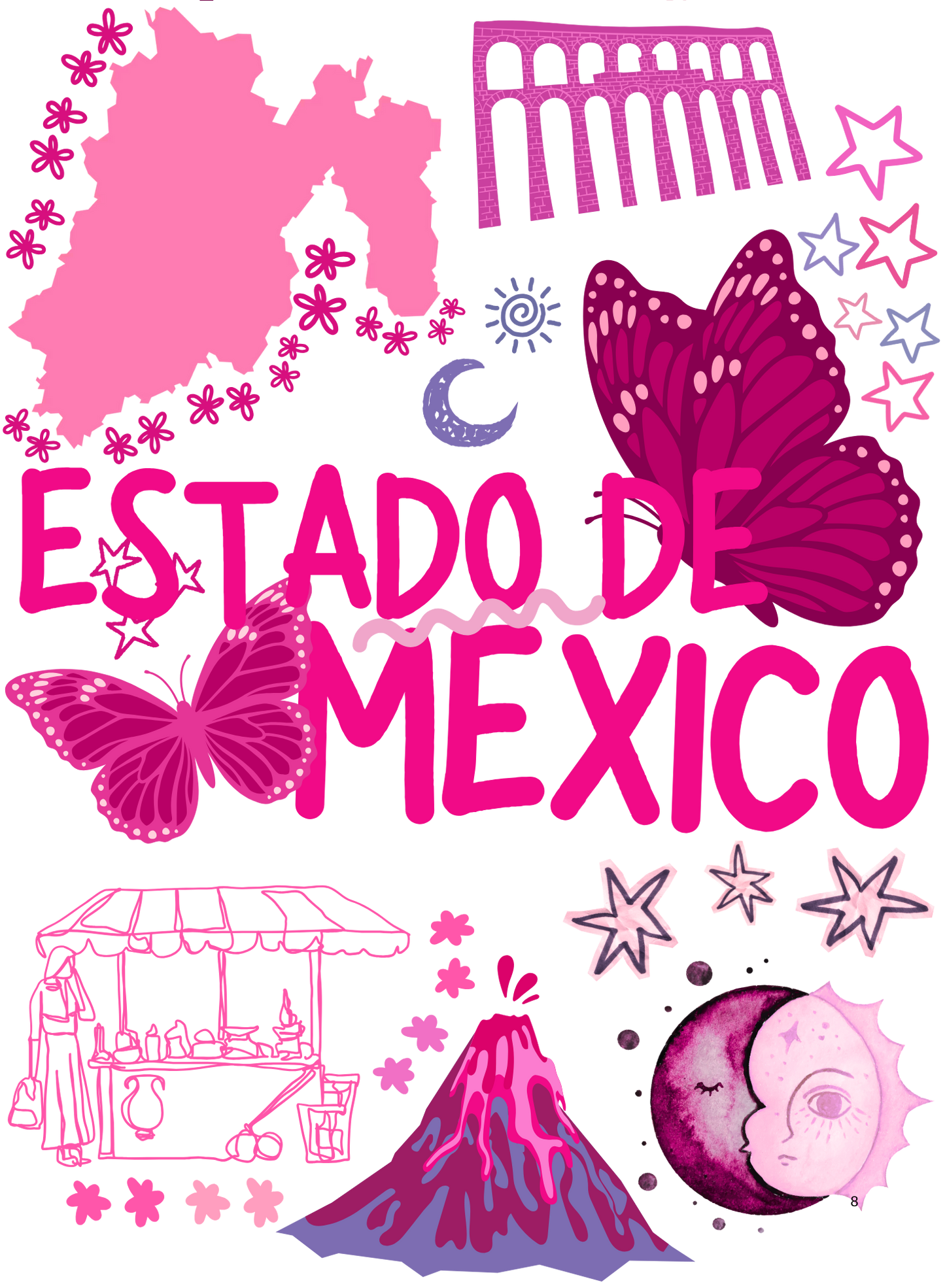PINK ESTADOS COLLECTION CREW-NECK